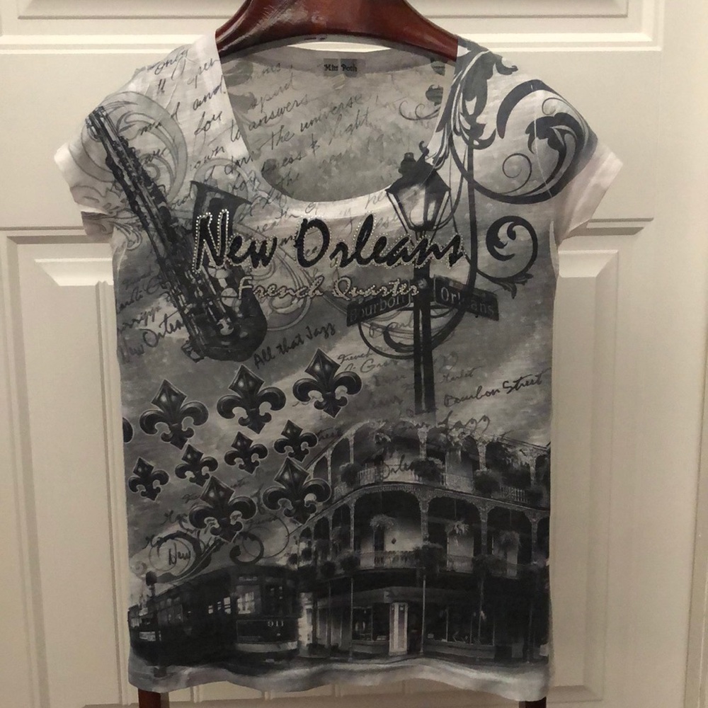 New Orleans French Quarter jeweled Tshirt